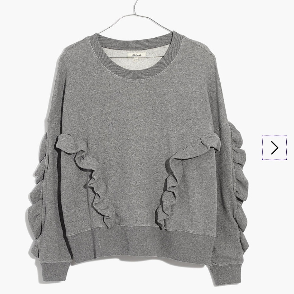 NWOT Madewell Ruffle Sweatshirt